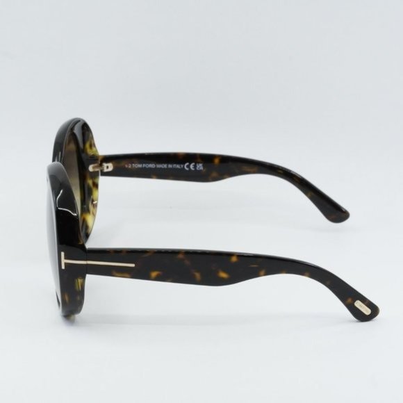 Tom Ford Annabelle FT1010 52B Sunglasses Havana Round Frame, Brown Lenses main image 6